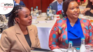 Cabinet Secretary Rebecca Miano and P S Sylvia Museiya